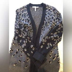 COPY - BCBGENERATION Metallic Leopard Cardigan